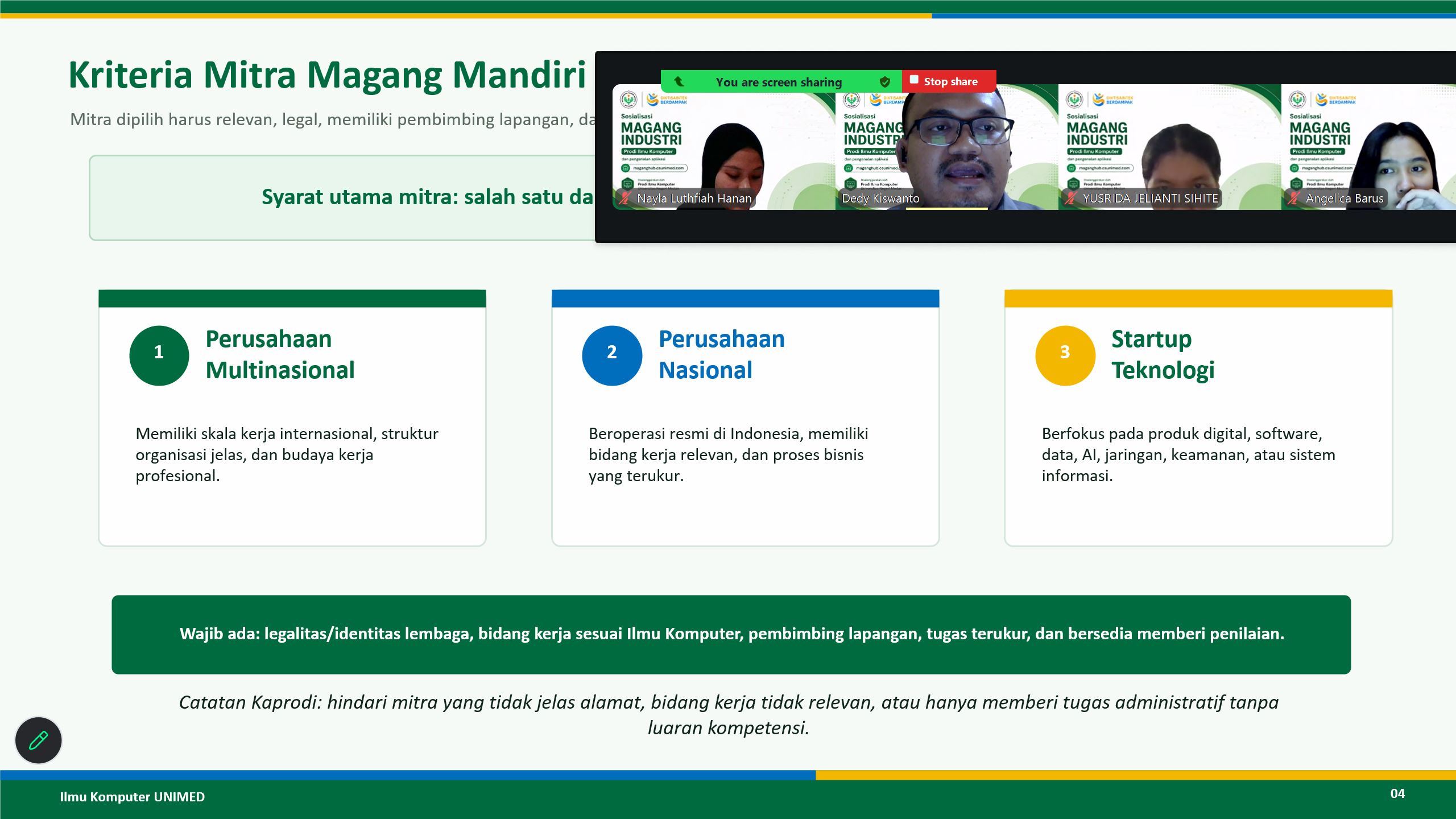 Sosialisasi Sistem MagangHub dan Buku Panduan Magang 2026